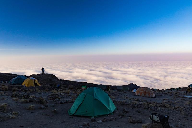 tents in the clouds