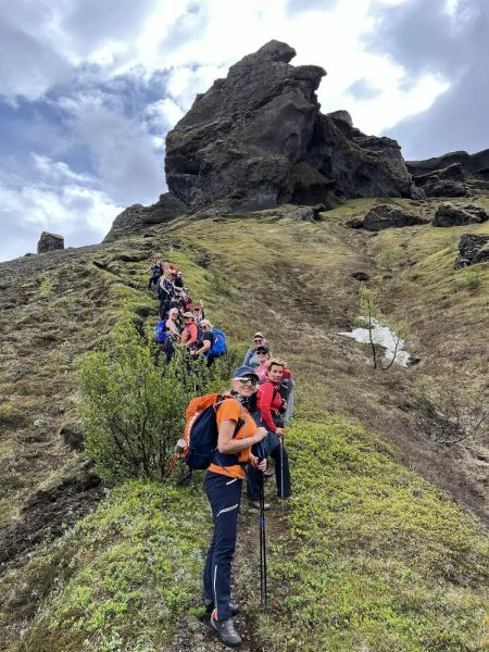 Thorsmork - hiking group mountain trail