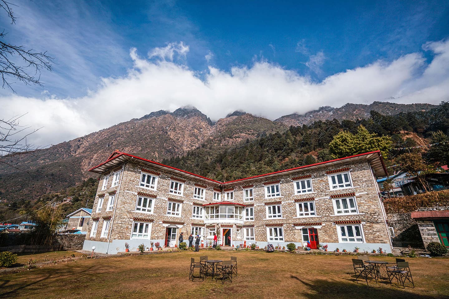 Lukla Mountain hotel from outside