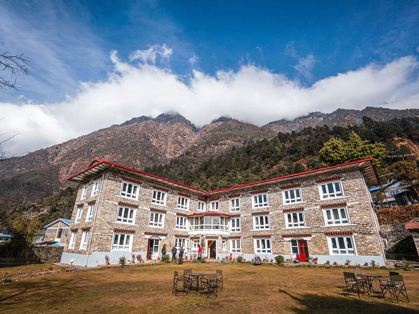 Lukla Mountain hotel from outside