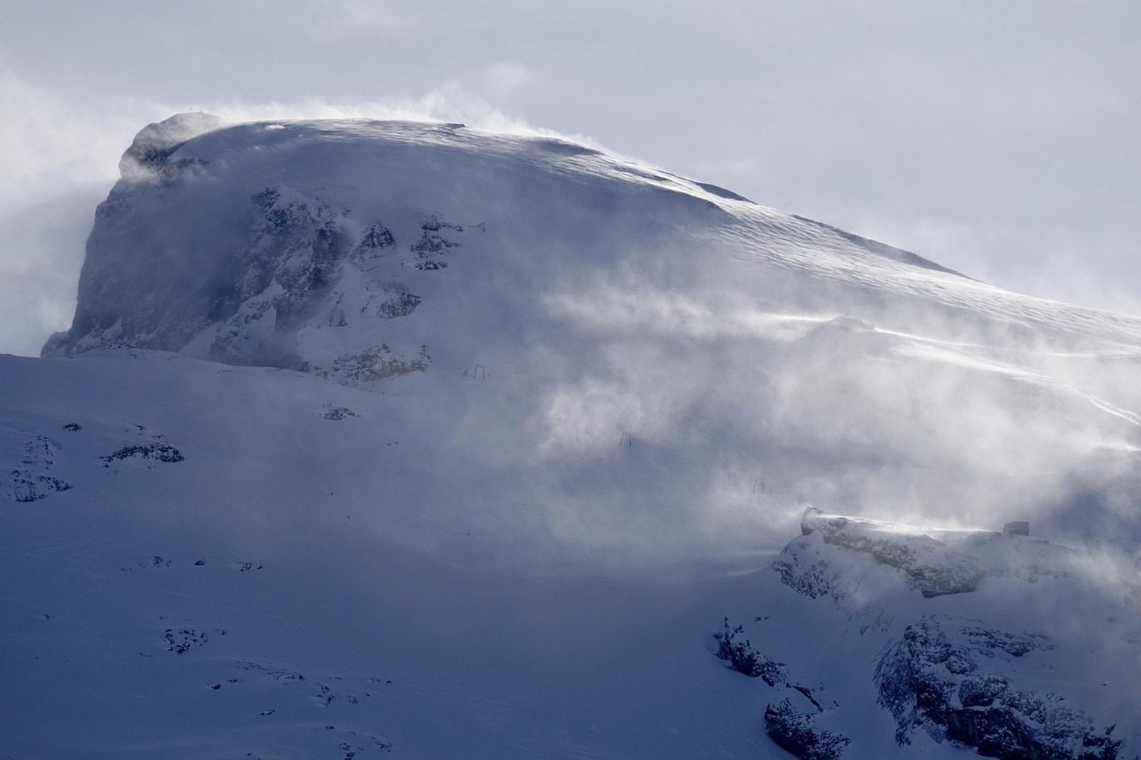 Snow-covered Swiss Alps panorama