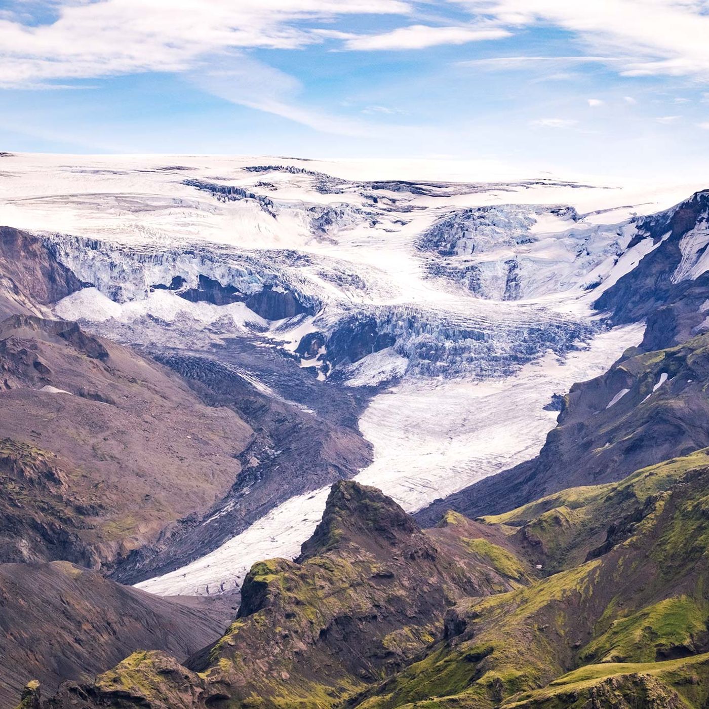 Thorsmork - eyjafjallajokull-glacier-tongue-view-thorsmork-valley