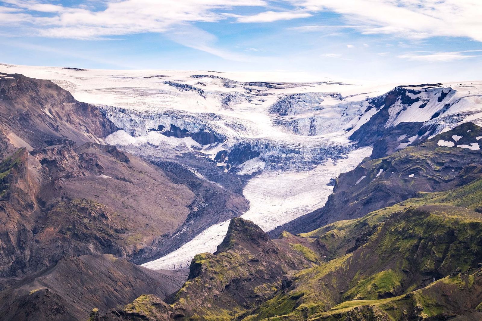Thorsmork - eyjafjallajokull-glacier-tongue-view-thorsmork-valley