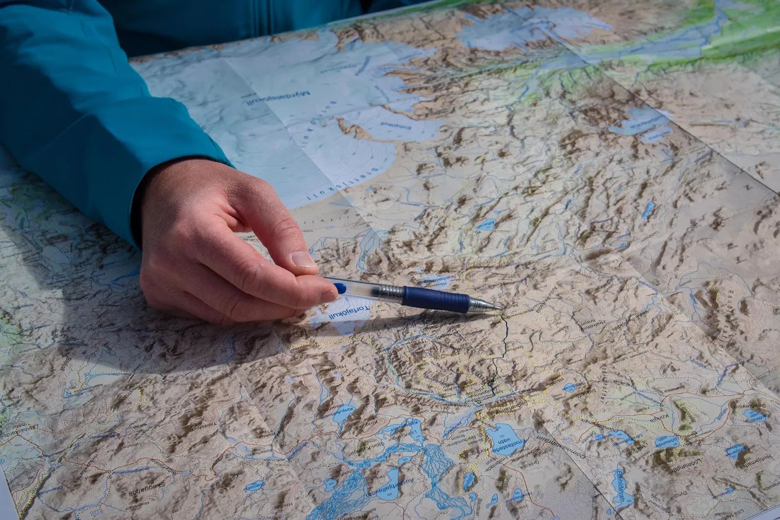 Laugavegur - map over hikes
