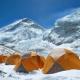 tents on the trek to everest base camp
