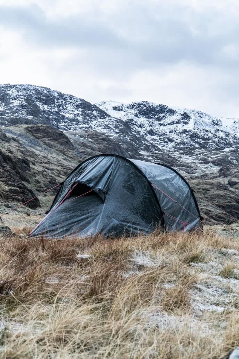 camping in snow