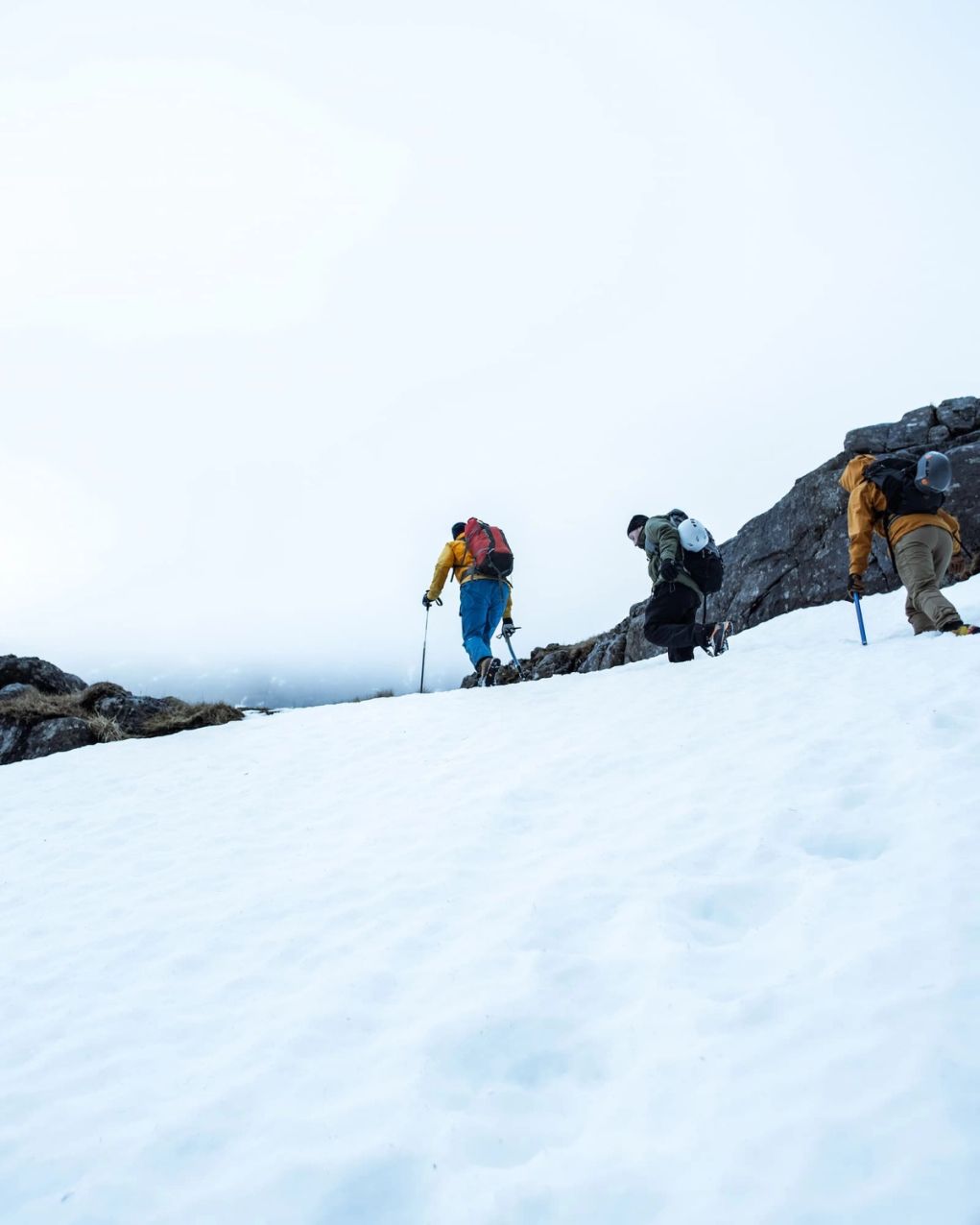 Group in the snow on the way to Ben Nevis