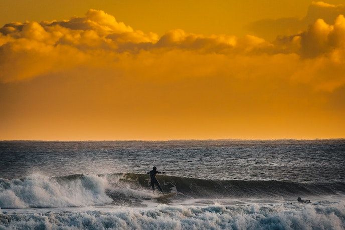 Robin Hoods Bay surfing along coast