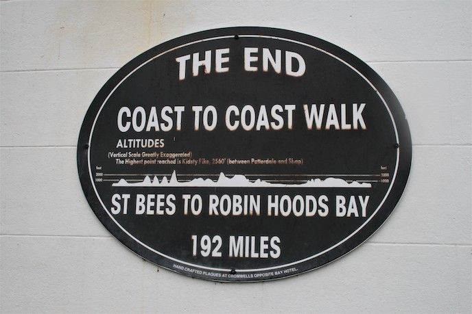 The End sign coast to coast walk