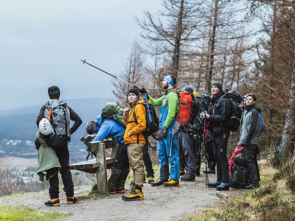 Group of people getting ready for Ben Nevis