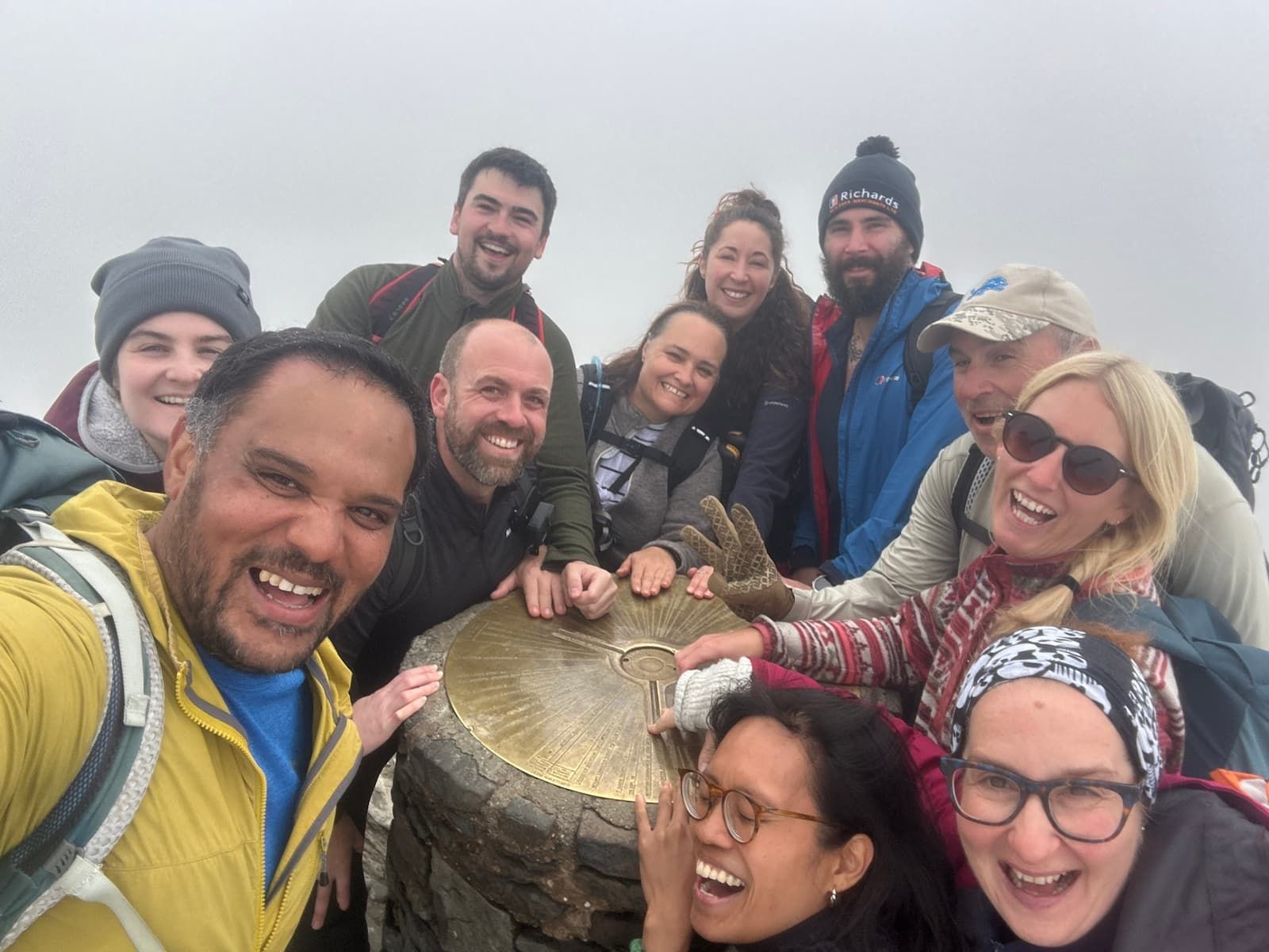 National 3 Peaks - Snowdon Summit - Simon and the gang