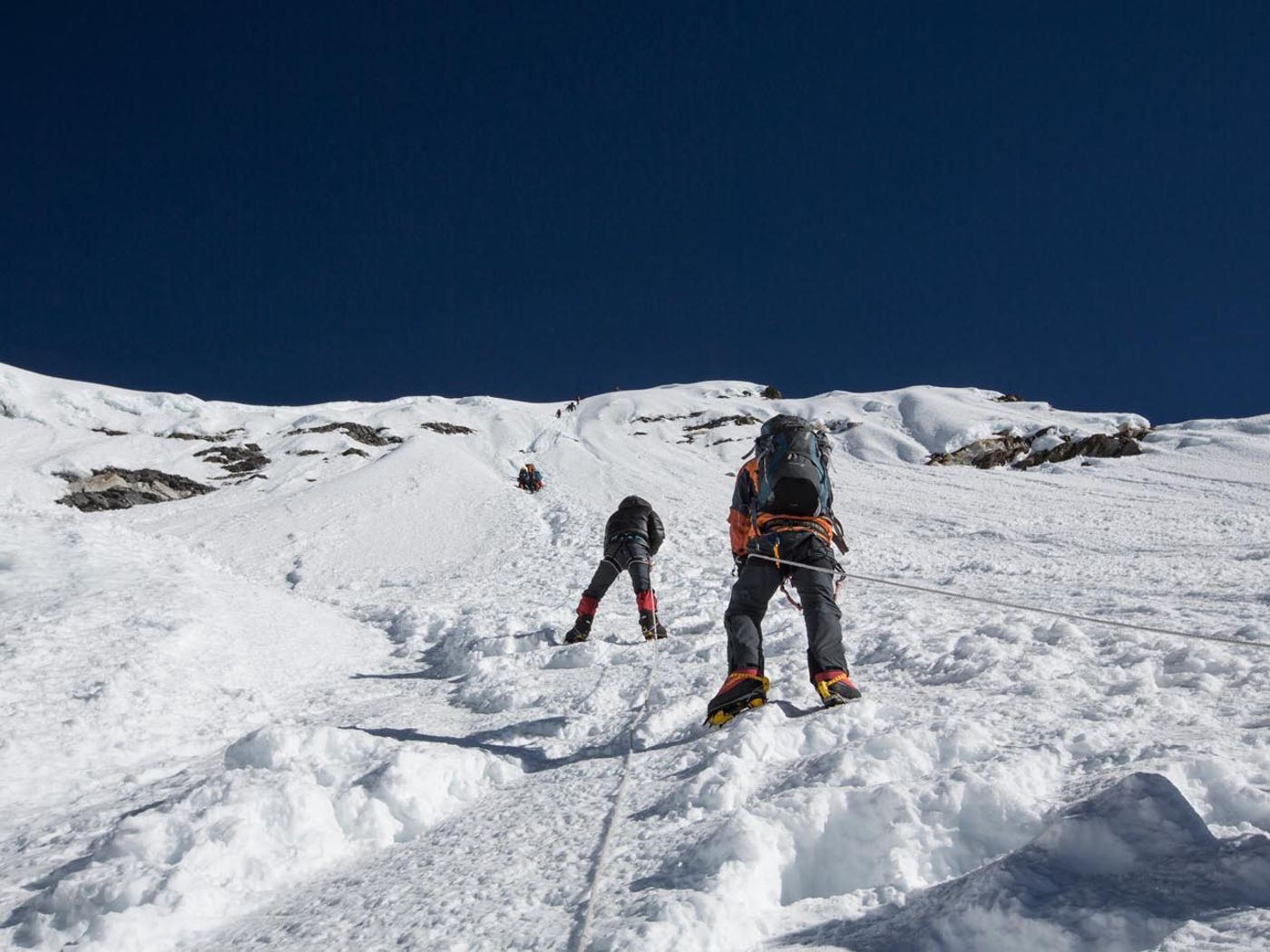 Practising crampons