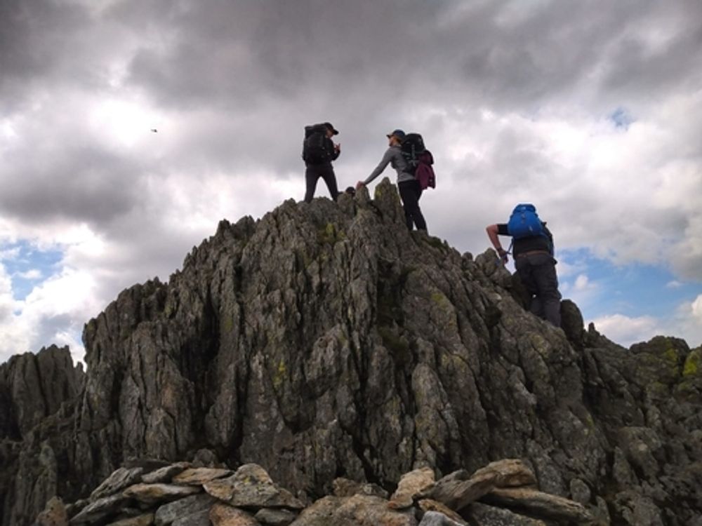 Hiking up Ridge
