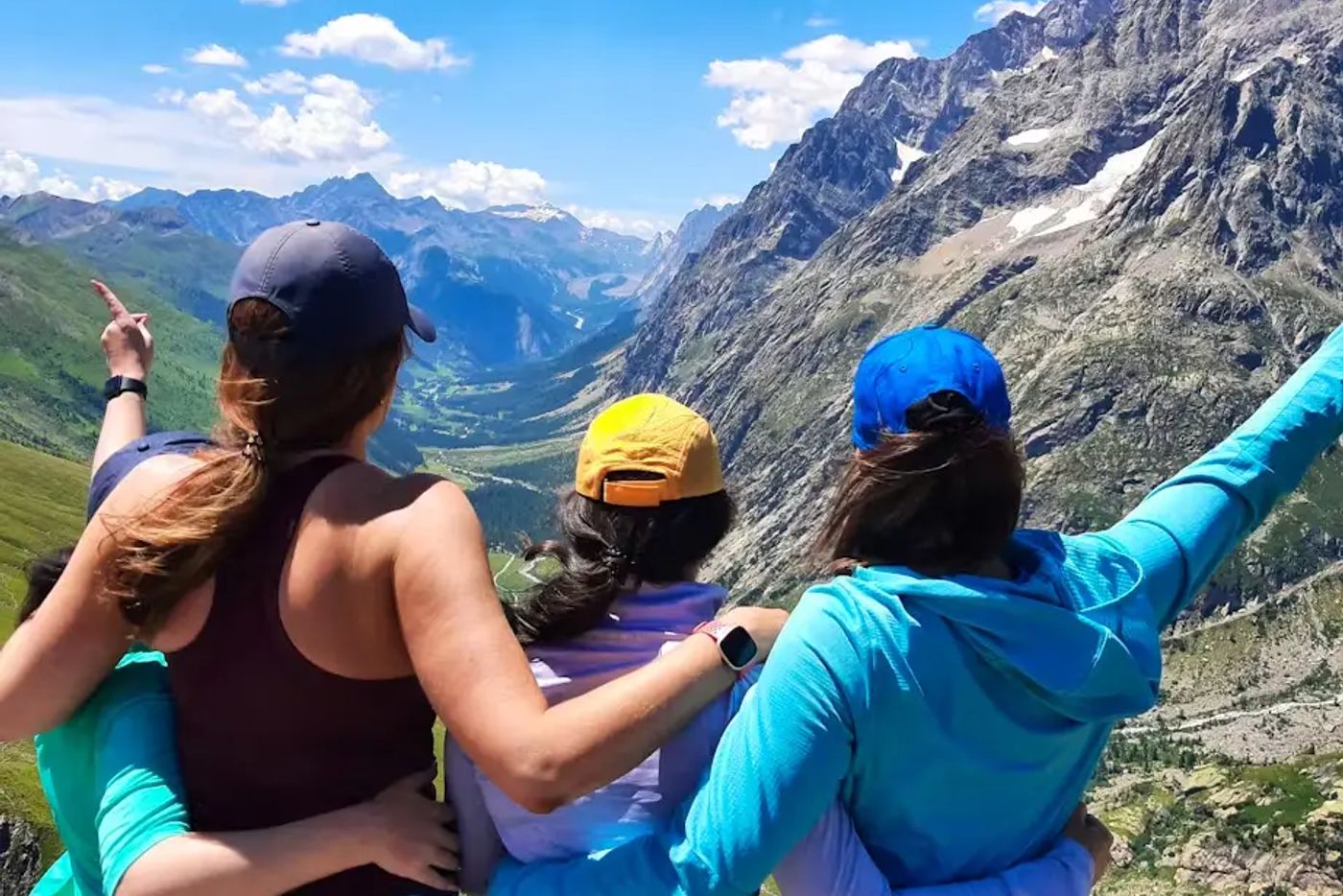 Happy hikers enjoying the views