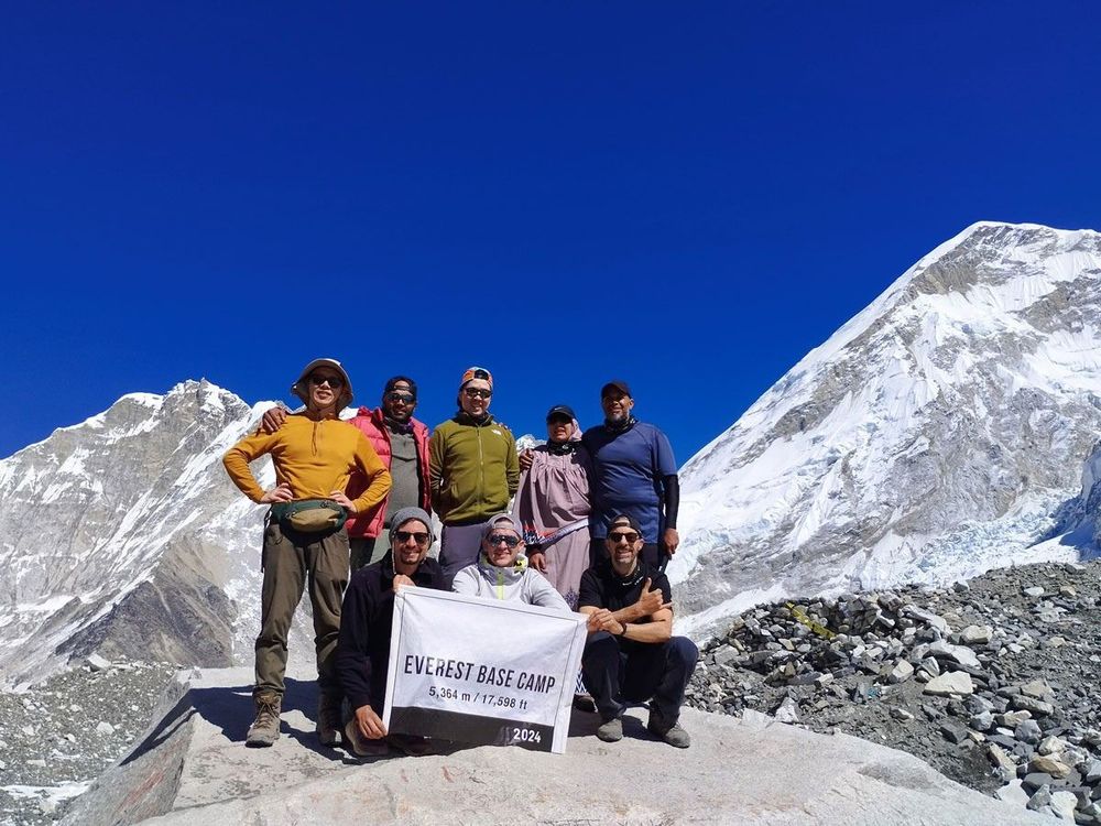 Group at Everest base camp