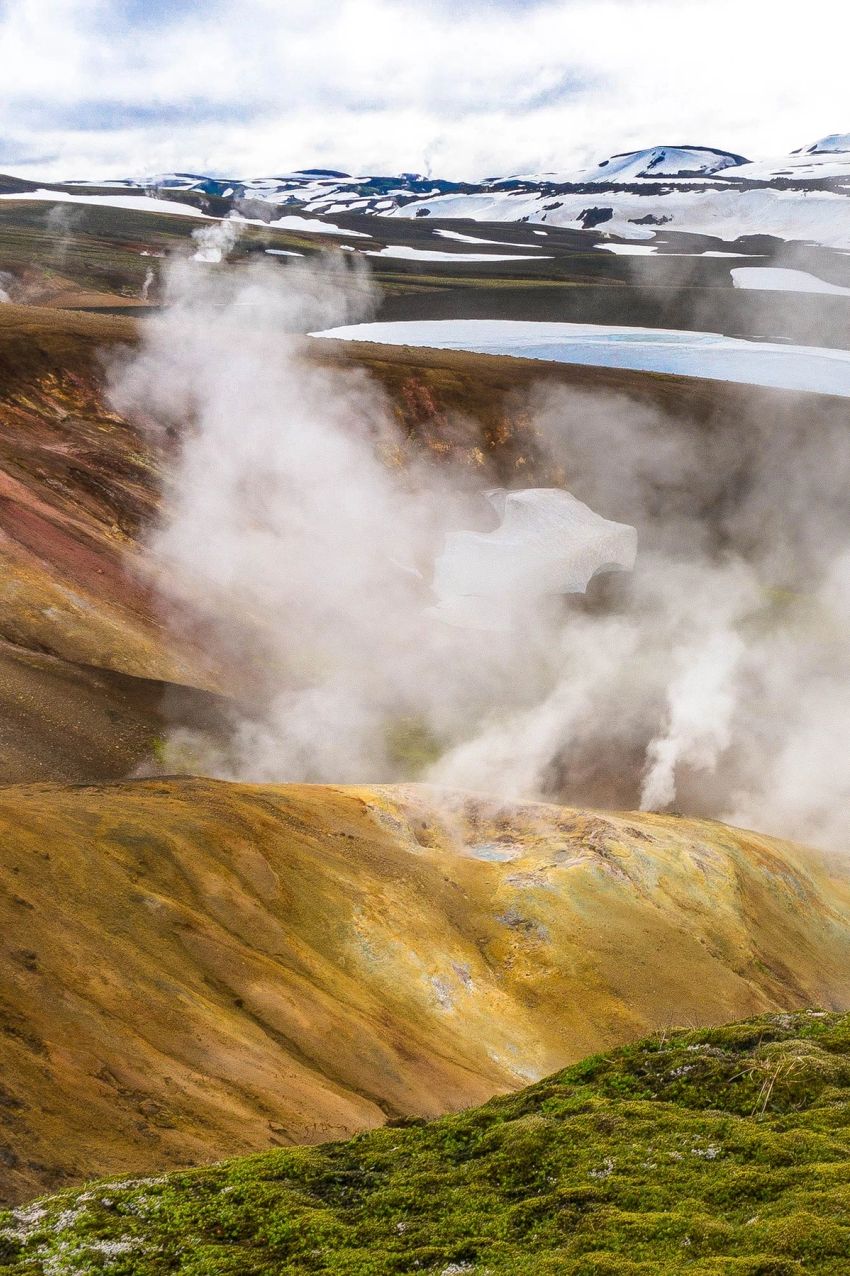 Icelandic geothermal volcanic landscape
