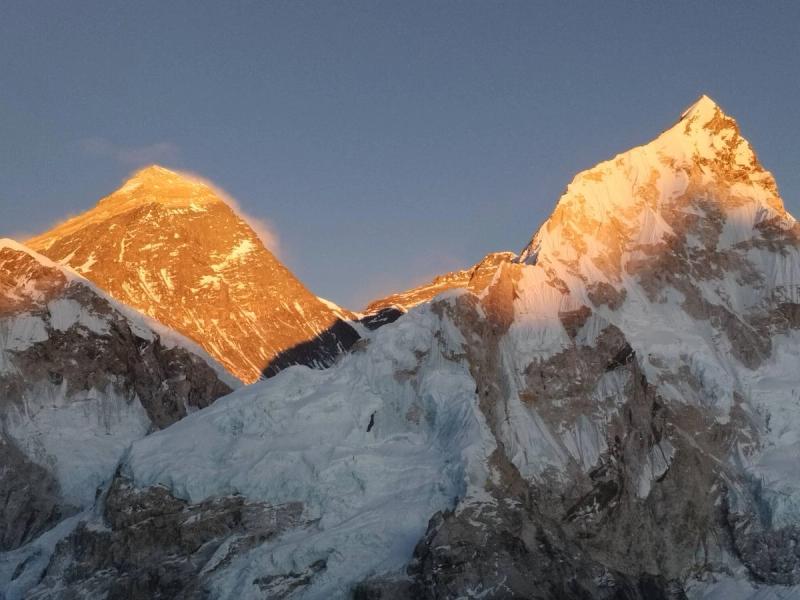 mountain tops at sunset