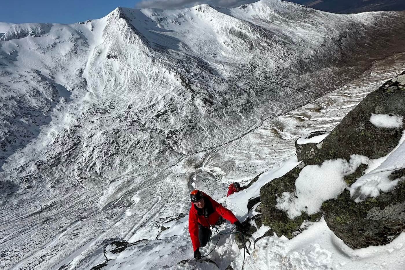 Winter climbing Scotland