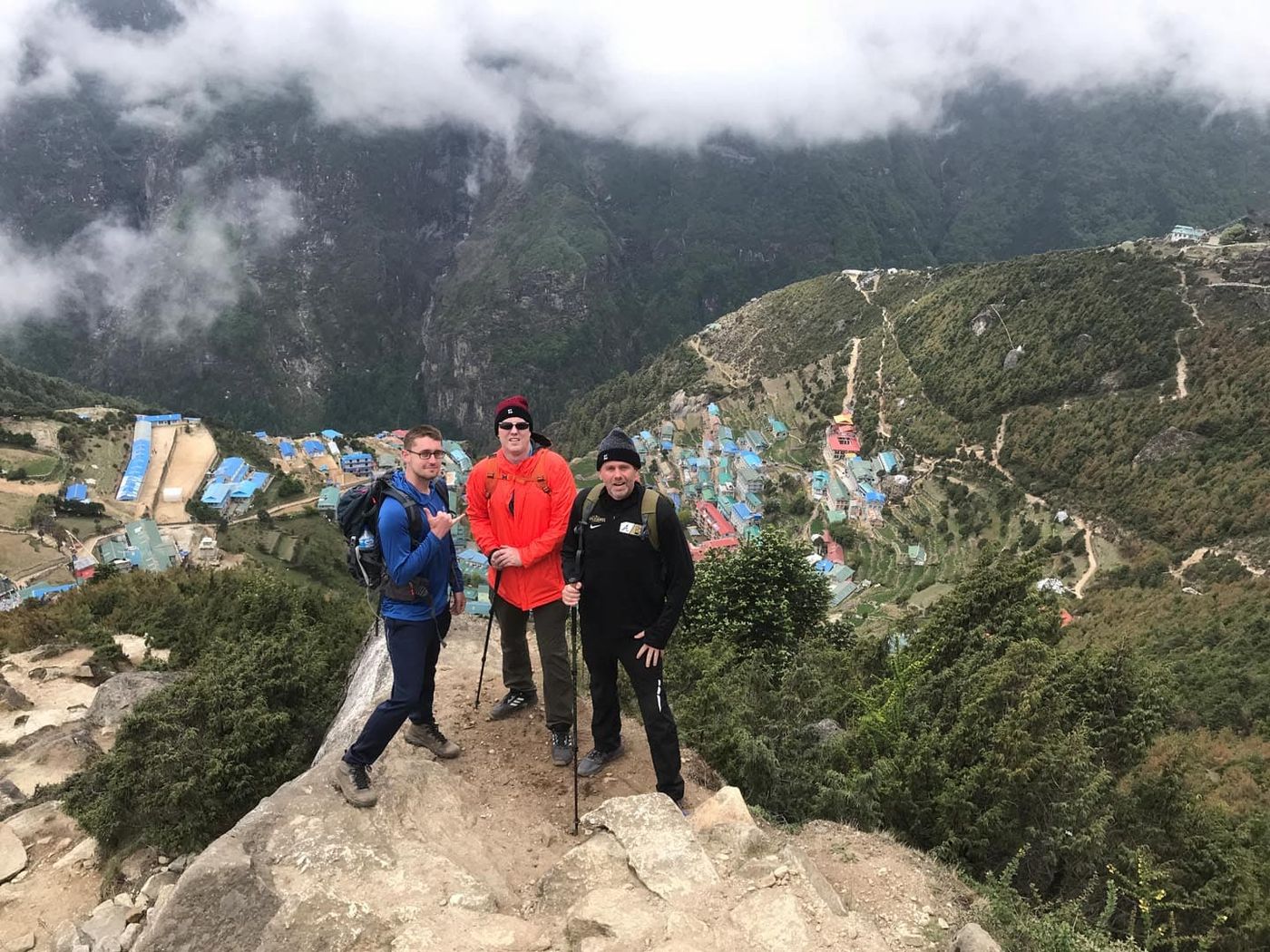 Hikers Infront of Namche village