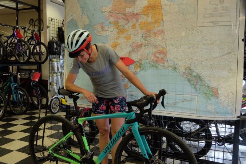 lael wilcox with roadbike