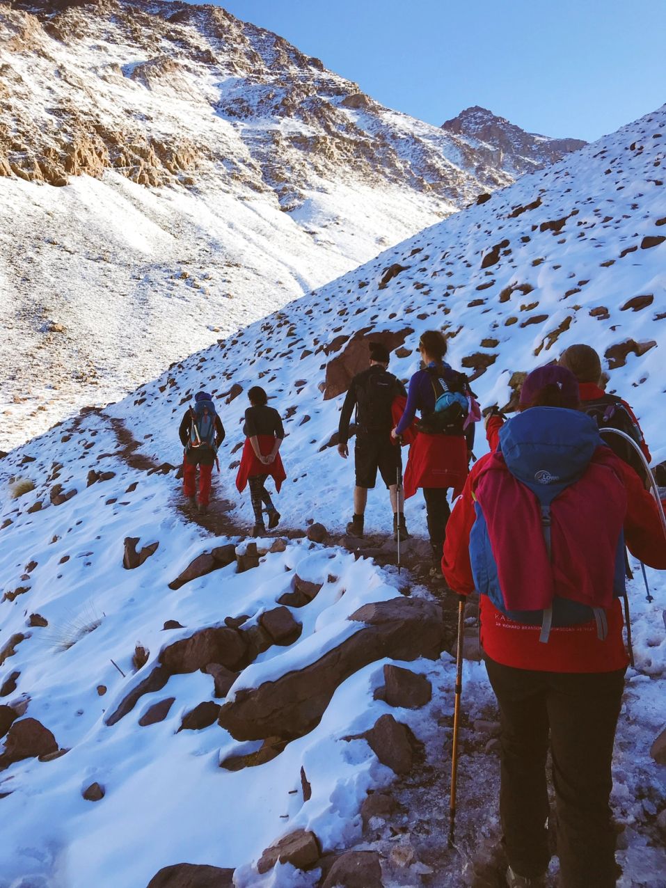 Mount Toubkal Winter Trek - Trekking in snow