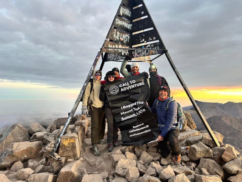 Mount Toubkal Trek - team summit celebration CTA
