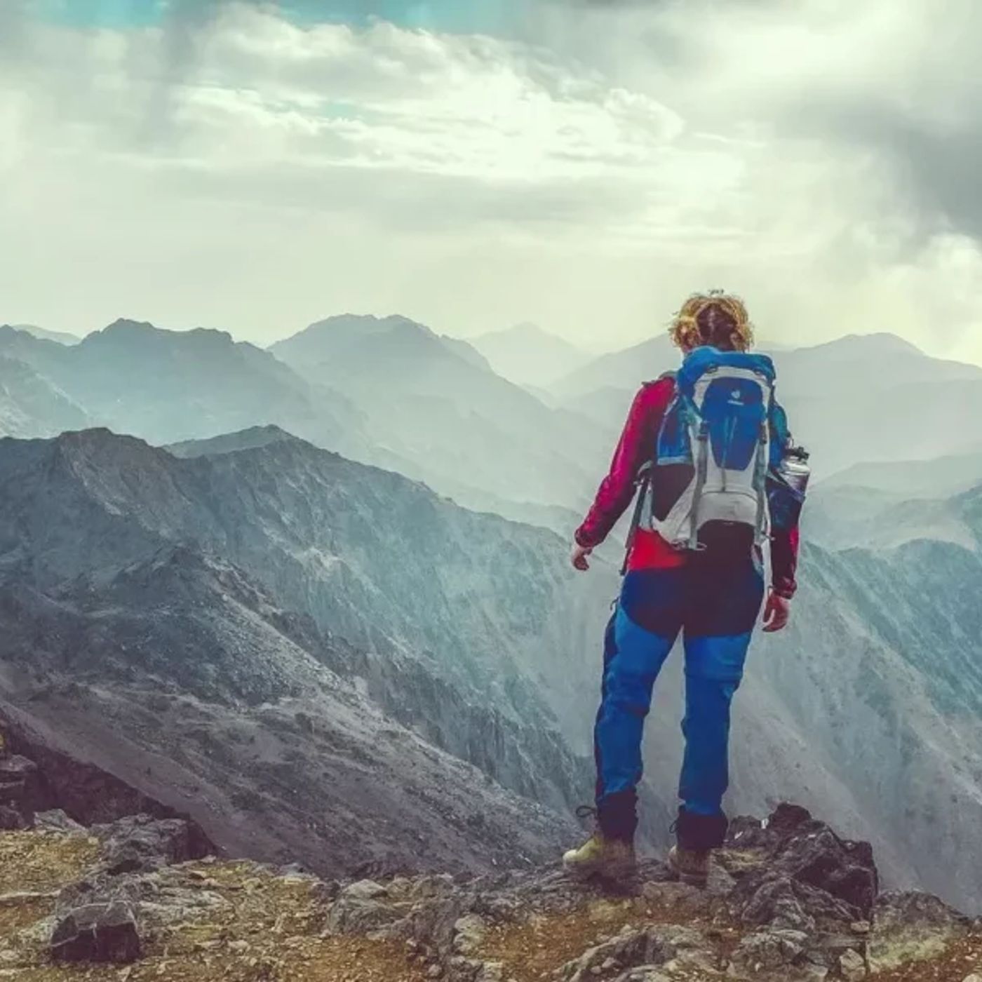 Looking over Mount Toubkal
