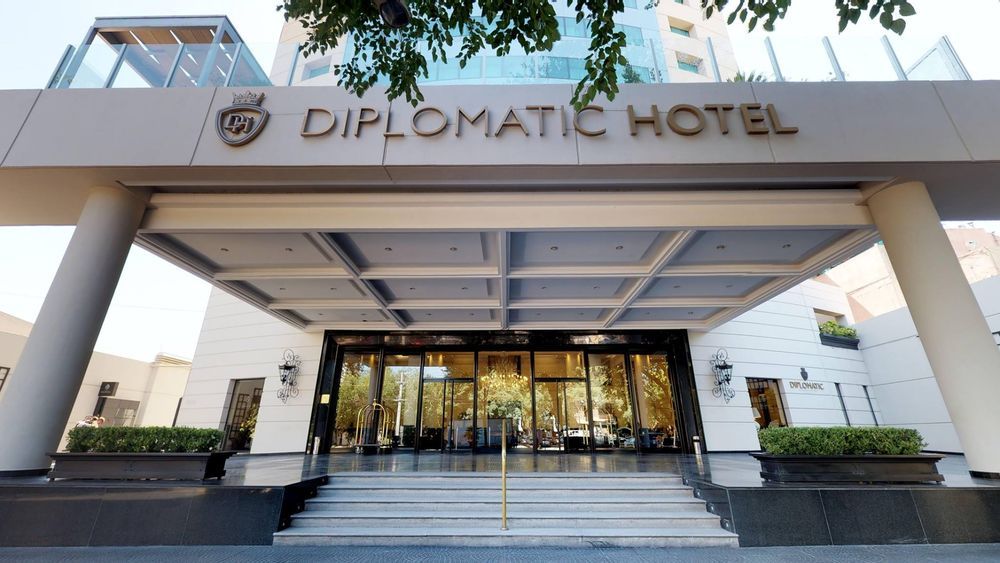 Entrance to the five-star Diplomatic Hotel in Mendoza included before and after the Aconcagua expedition