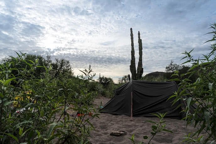 Tent in Baja California dessert