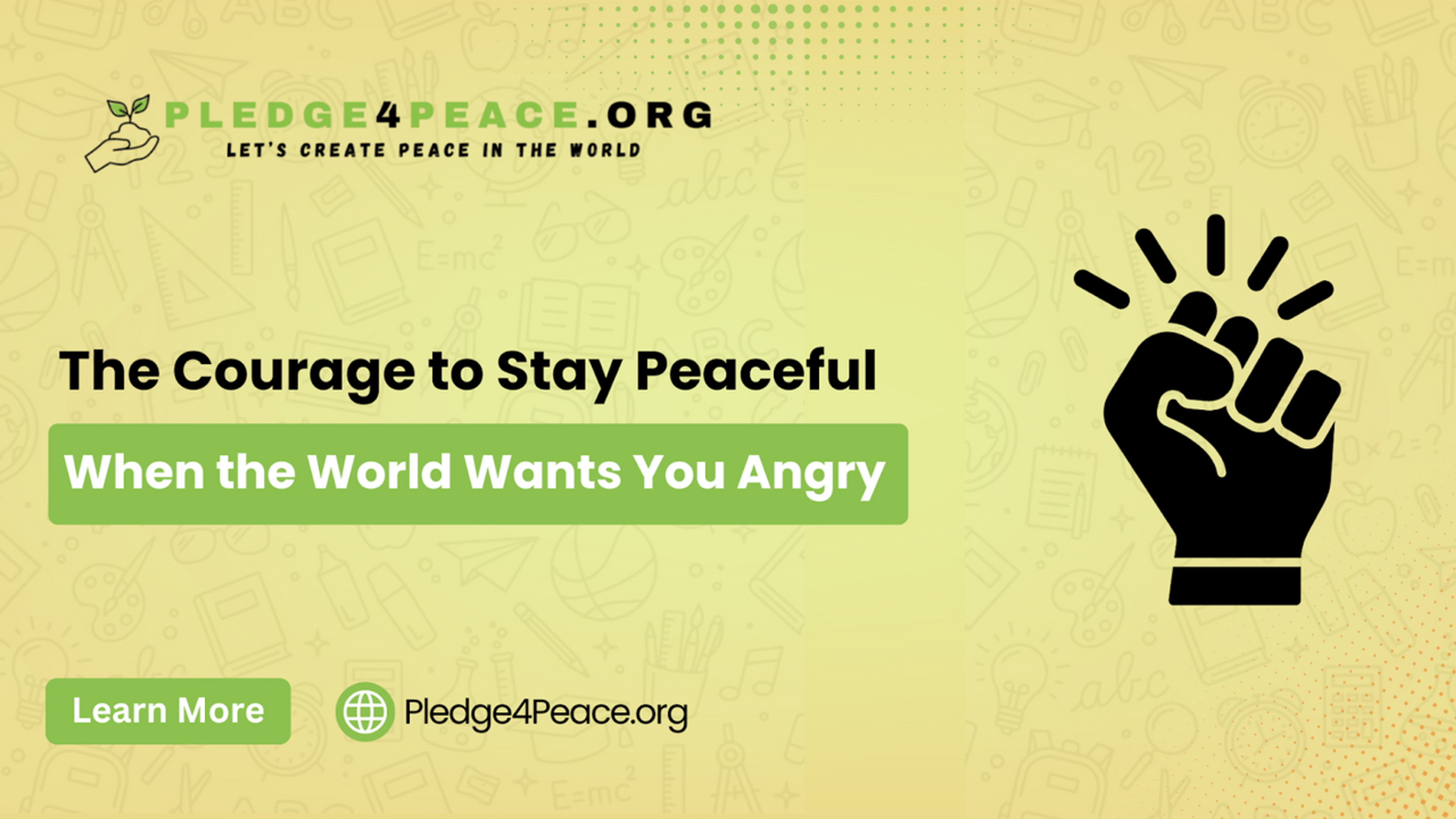 El coraje de mantener la paz cuando el mundo quiere que estés enojado