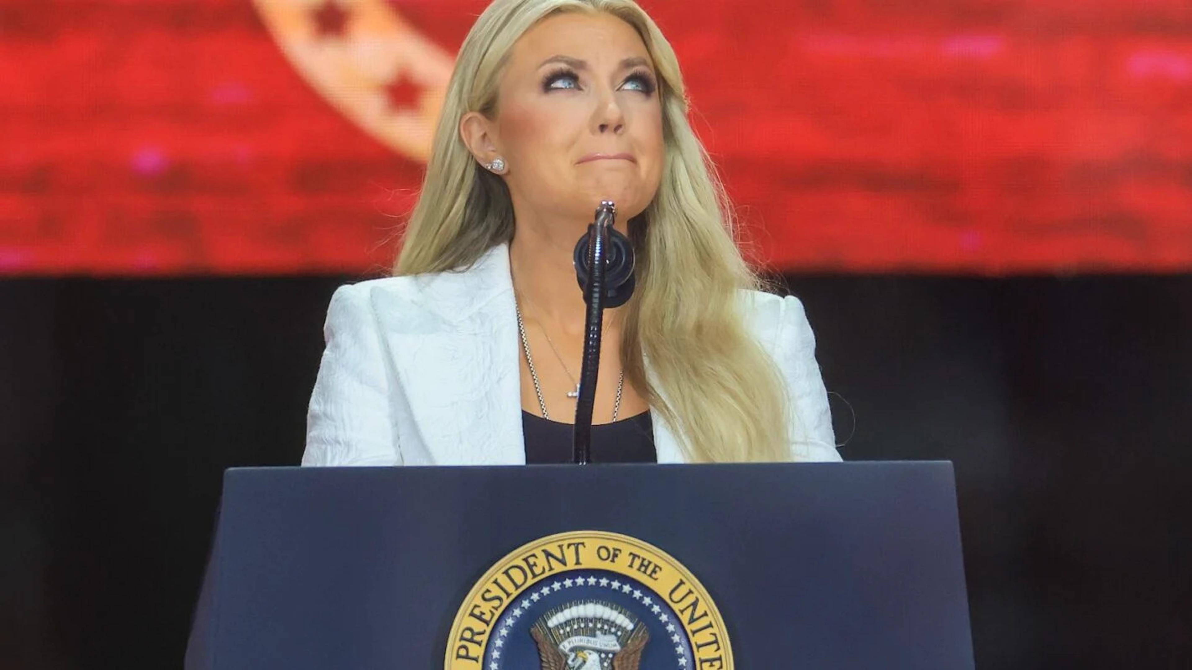 Erika Kirk in ceremony