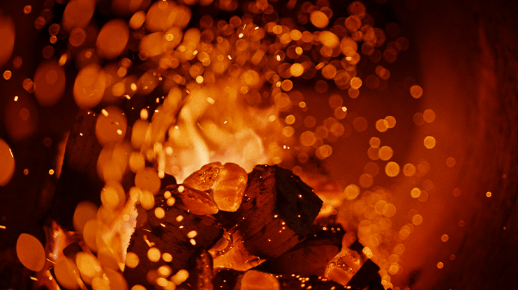 Preserve the pit bbq fire coals