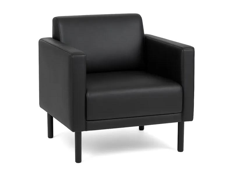 Black Vegan Leather Armchair (Single) rental
