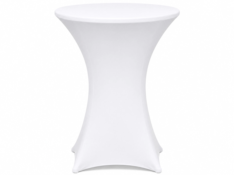 White Cocktail Table Cover rental