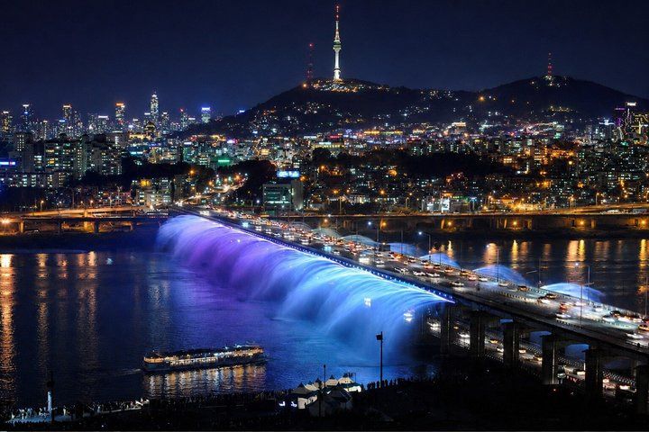Han River Night Cruise & Gwangjang Market Walk