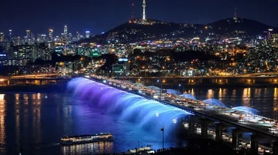Han River Night Cruise & Gwangjang Market Walk