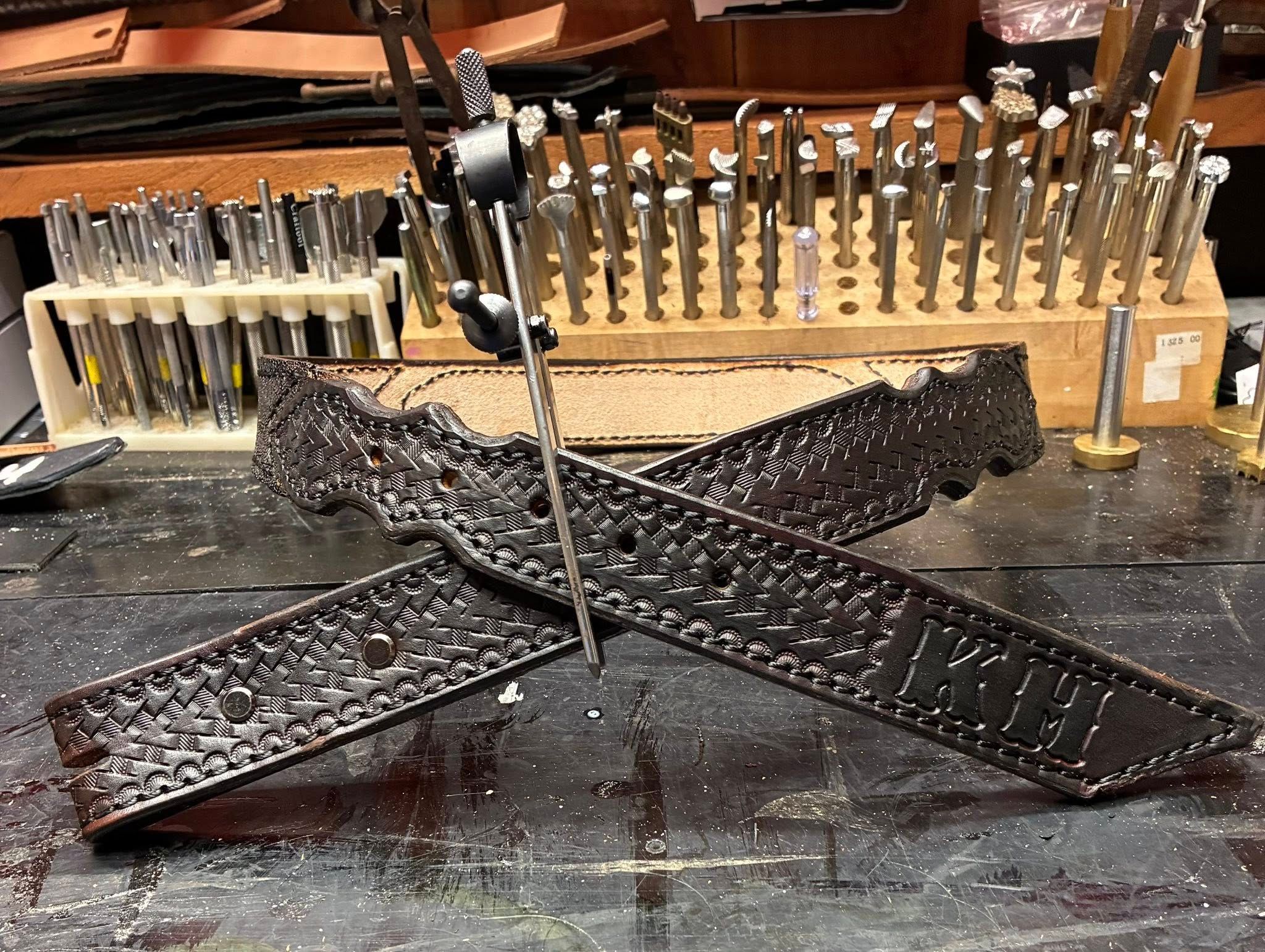 Arrowhead & Ostrich Leather Belt — photo 1
