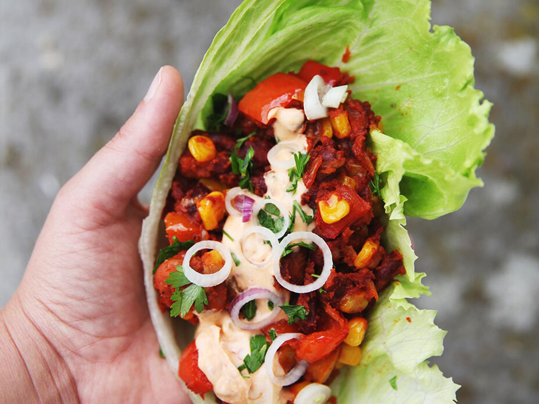 Taco i isbergsskal