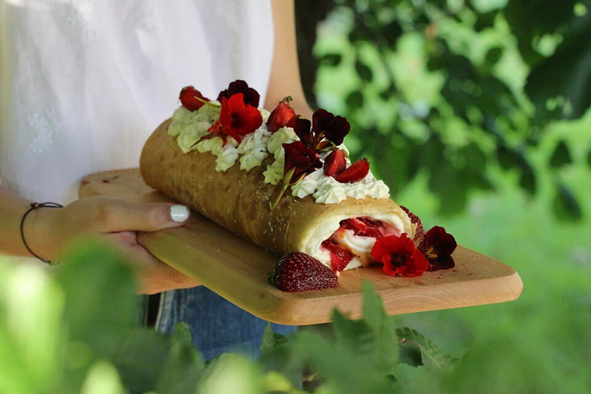 Herlig sommerrullekake