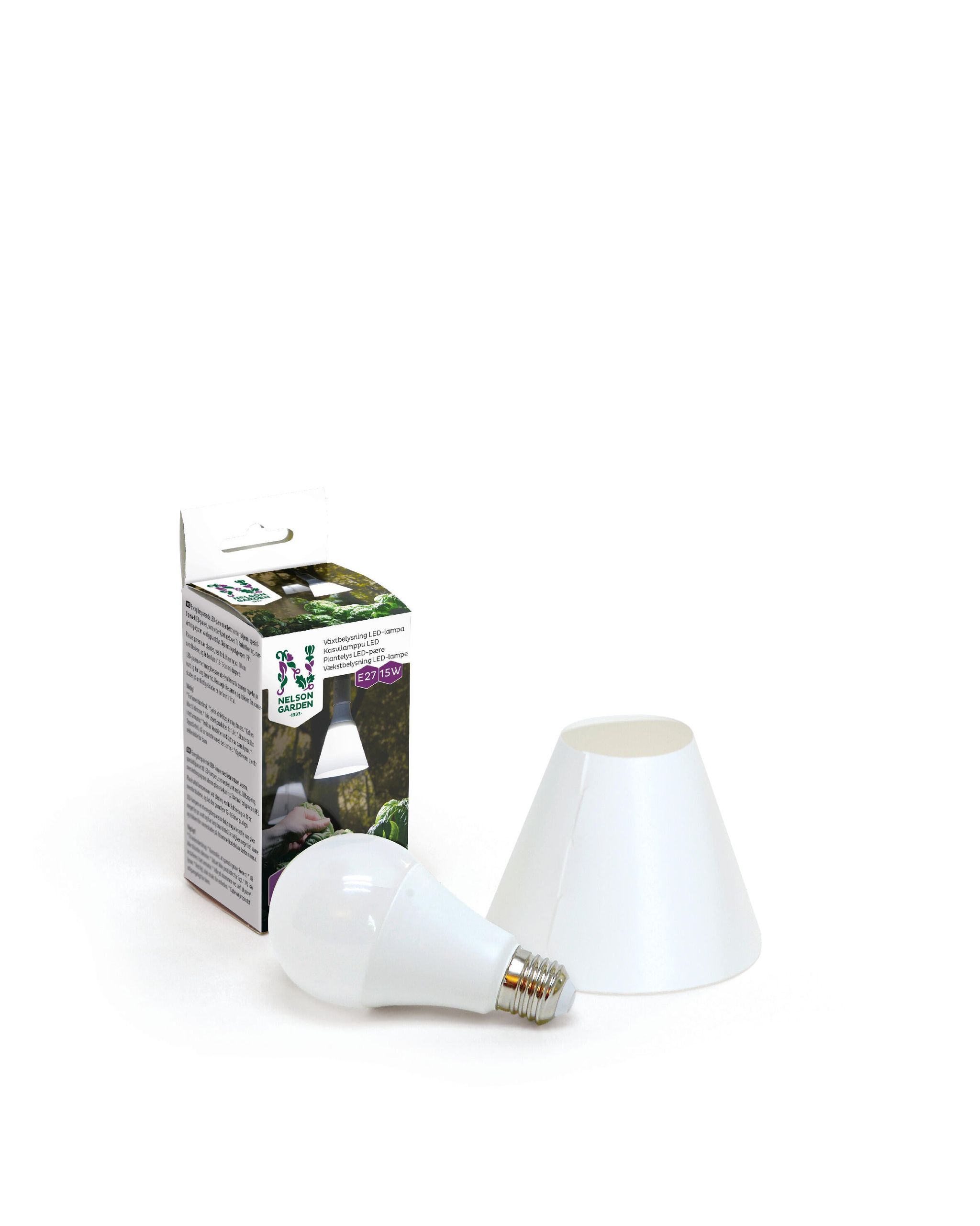 Vækstbelysning LED-lampe E27 med skærm
