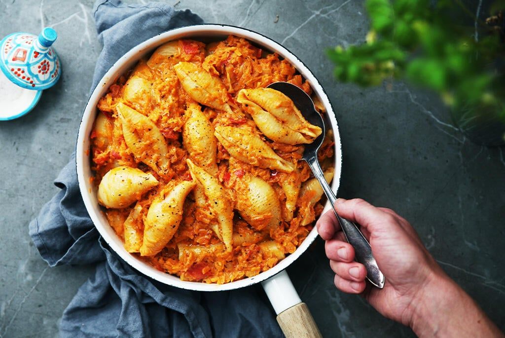 Urtekrydret gulrotpasta