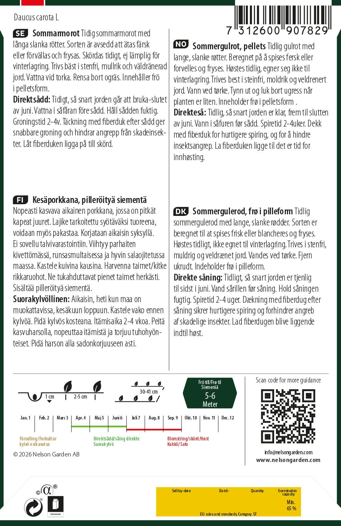Sommergulerod, frø i pilleform 2