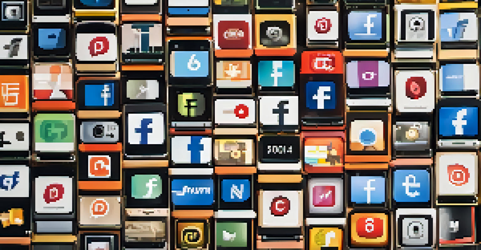 A close-up of a smartphone showing trending hashtags, held by a teen, with a diverse group of teens collaborating in a warm indoor environment in the background.