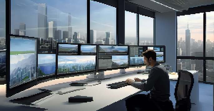 An engineer designing earthquake-resistant buildings using advanced simulation technology.