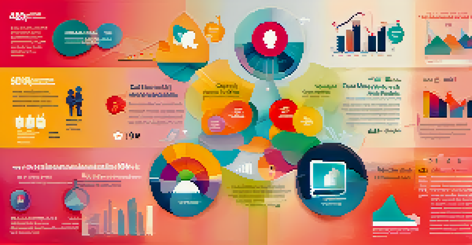 A colorful digital infographic displaying mental health statistics and encouraging individuals to seek help.