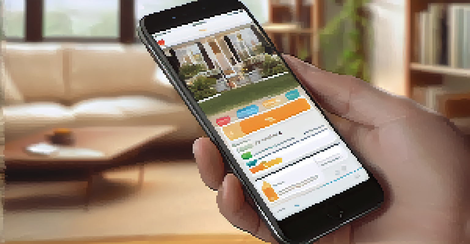 A close-up of a smartphone screen displaying a mobile donation app in a cozy living room setting.
