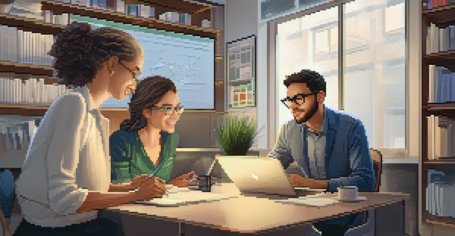 A mentor guiding a young entrepreneur in a cozy incubator meeting room, with bookshelves and a whiteboard filled with strategic plans.