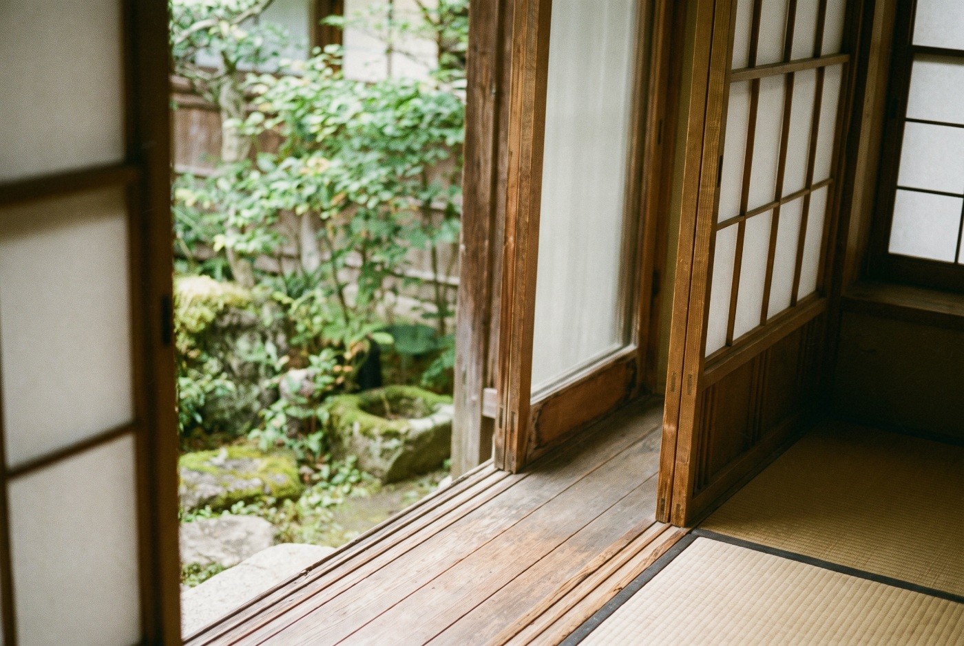 Illustration: An open window facing a small garden.
