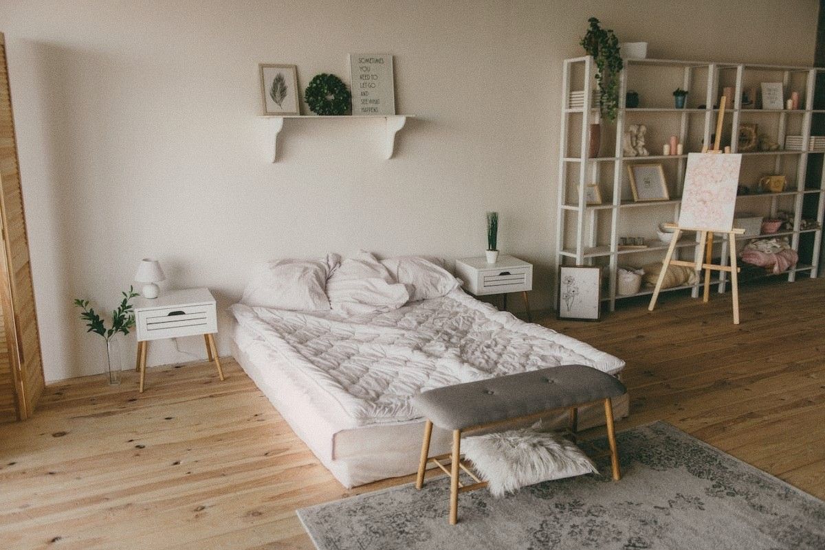 Natural light streaming through a minimalist apartment window