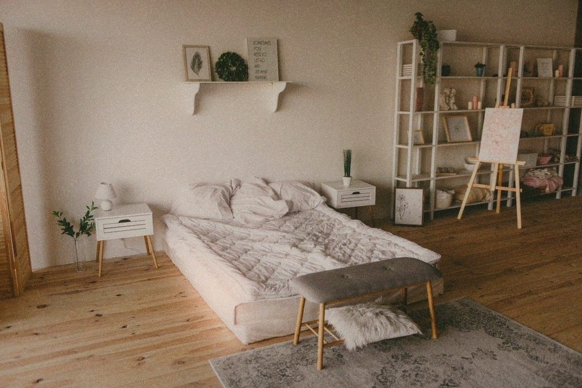 Natural light streaming through a minimalist apartment window